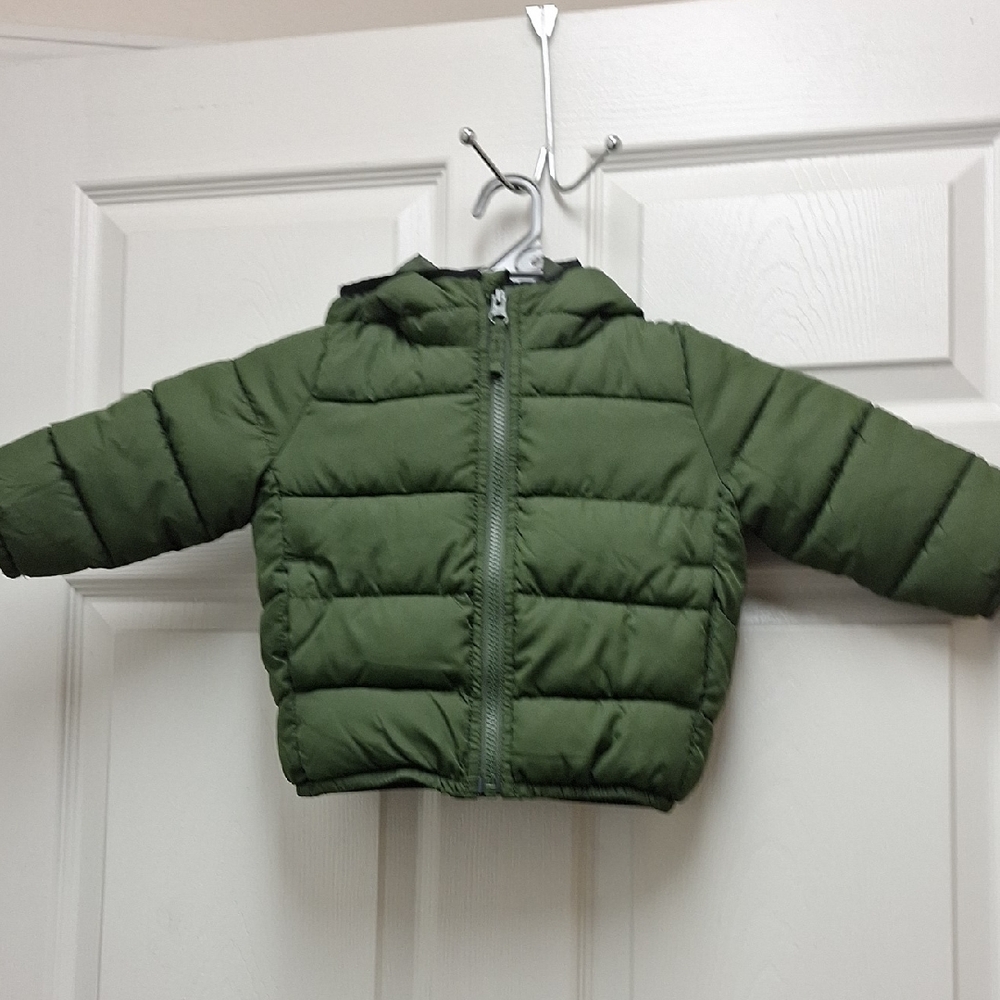 Kids' Olive Green Puffer Jacket